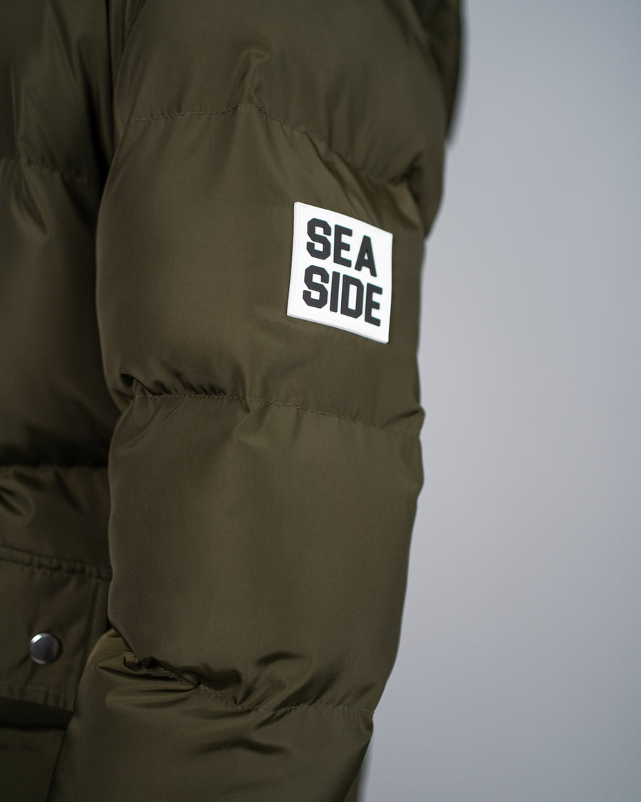 Seaside Puffer Jacket Khaki Groen